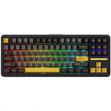 Teclado Mecânico Gamer Akko TAC87, RGB, Wireless/Bluetooth, TKL, ANSI, Switch Akko Mirror Linear, Black e Gold