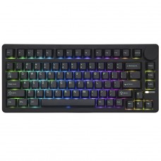 Teclado Mecânico Gamer Epomaker QK81, RGB, Wireless/Bluetooth, ANSI, Switch Wisterial Linear, 75%, Preto e Verde