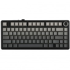 Teclado Mecânico Gamer Epomaker x Aula F75 Black SP, Wireless/Bluetooth, RGB, Switch Reaper, ANSI, 75%, Preto e Cinza