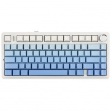 Teclado Mecânico Gamer Epomaker x Aula F75 Blue SP, Wireless/Bluetooth, RGB, Switch Reaper, ANSI, 75%, Branco e Azul