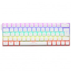 Teclado Mecânico Gamer Force One Atlas 60, RGB, Wireless, ABNT2, Layout 60%, Branco, FR.TC.TK.02
