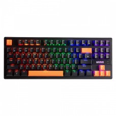 Teclado Mecânico Gamer Marvo KG901C, RGB, Switch Blue, ANSI, Black - Open Box