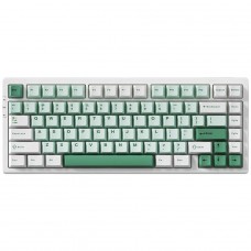 Teclado Mecânico Gamer MCHOSE G75 Pro, Wireless, Bluetooth, RGB, Switch Matcha Latte, ANSI, 75%, Verde e Branco, G75-9A