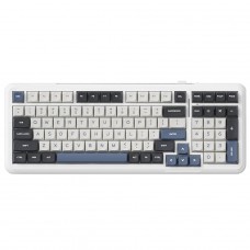 Teclado Mecânico Gamer MCHOSE K99 Navy Blue, Wireless, Bluetooth, RGB, Switch Hyacinth, ANSI, Layout 98%, Branco, K99-3A