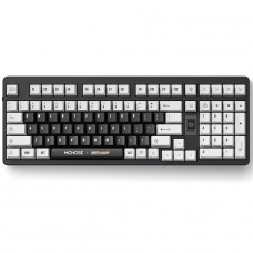 Teclado Mecânico Gamer MCHOSE X Unbox Therapy UT98, Wireless, Bluetooth, RGB, Switch Silent Peach V3, ANSI, 98%, Classic Therapy, Preto e Branco, HW-UT98-2