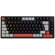 Teclado Mecânico Gamer PCYes Arkeum Black Vulcan, Rainbow, Switch Blue, 75%, ABNT2, Preto, Cinza e Laranja, AKBV75BBR