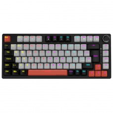 Teclado Mecânico Gamer PCYes Arkeum Black Vulcan, Rainbow, Switch Red, 75%, ABNT2, Preto, Cinza e Laranja, AKBV75RBR