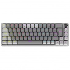 Teclado Mecânico Gamer PCYes Mecka White Ghost, Rainbow, Switch Outemu Red, 65%, ABNT2, Cinza e Branco, TPMKWGRD