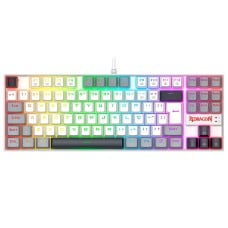Teclado Mecânico Gamer Redragon Kumara, RGB, Switch Brown, ABNT2, Branco, Preto e Cinza, K552WGL-RGB PT-BROWN