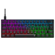 Teclado Mecânico Gamer Rise Mode Nova 02, RGB, USB, Switch Rise Core, 60%, Preto, RM-TCM-NV02-B
