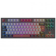 Teclado Mecânico Gamer Royal Kludge R87, RGB, ABNT2, Switch RED, TKL, Preto e Cinza