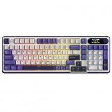 Teclado Mecânico Gamer Royal Kludge RK S98, Wireless/Bluetooth, RGB, Switch Brown, ANSI, Blackberry Mousse, RKS98-BL-BW-US-WL