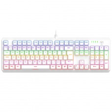 Teclado Mecânico Gamer T-Dagger Axis, Rainbow, Switch Brown, Full Size, ABNT2, Branco, T-TGK329W-BR