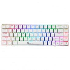 Teclado Mecânico Gamer Xtrike Me GK-995W, Wireless/Bluetooth, RGB, ANSI, 60%, Branco