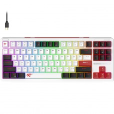 Teclado Mecânico Havit Gamenote KB902L RGB, Switch Red, Branco/Preto e Vermelho, KB902L