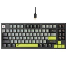 Teclado Mecânico Havit Gamenote KB904L RGB, Switch Magnético, Hall Effect, Preto/Cinza e Verde, HV-KB904L