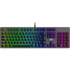Teclado Mecânico Havit RGB, Switch Blue, ABNT-2, Black, KB492L