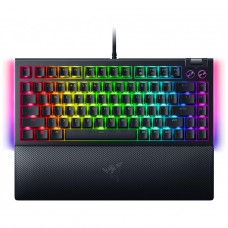 Teclado Mecânico Gamer Razer BlackWidow V4, Chroma RGB, 75%, Switch Razer Laranja, ANSI, Preto, RZ0305000200