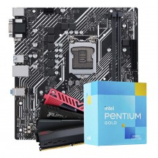 Kit Upgrade Intel Pentium Gold G6405 + Placa Mãe H510 + 16GB DDR4
