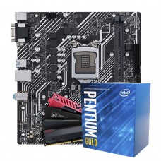 Kit Upgrade Intel Pentium Gold G6400 + Placa Mãe H510 + 16GB DDR4