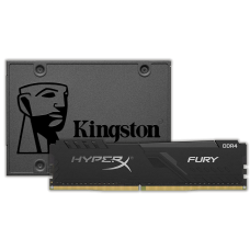 Kit Upgrade Kingston SSD A400 480GB + Memória HyperX Fury 8GB 3200MHz