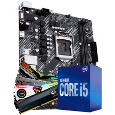 Kit Upgrade, Intel i5 10400, Gigabyte H410M H, Memória DDR4 8GB 3000MHz