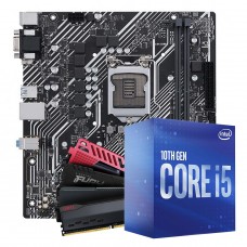 Kit Upgrade, Intel i5 10400F + Placa Mãe H510 + Memória DDR4 8GB 3000MHz