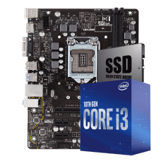 Kit Upgrade Placa Mãe H510 + Intel Core i3 10105F + SSD 240GB