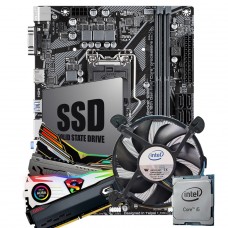 Kit Upgrade Placa Mãe H510 + Intel Core i5 10400F + Memória DDR4 8GB 3000MHz + SSD 120GB