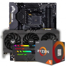 Kit Upgrade ASUS TUF Gaming Radeon RX 6700 XT OC + AMD Ryzen 5 5600X + ASUS TUF Gaming X570-Plus + Memória DDR4 16GB (2x8GB) 3600MHz