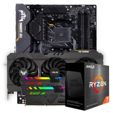 Kit Upgrade ASUS TUF Gaming Radeon RX 6700 XT OC + AMD Ryzen 7 5800X + ASUS TUF Gaming X570-Plus + Memória DDR4 16GB (2x8GB) 3600MHz