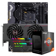 Kit Upgrade Sapphire Pulse Radeon RX 6700 XT + AMD Ryzen 7 5800X + ASUS TUF Gaming X570-Plus + Memória DDR4 16GB (2x8GB) 3600MHz