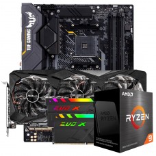 Kit Upgrade ASRock Radeon RX 6700 XT Challenger Pro OC + AMD Ryzen 9 5900X + ASUS TUF Gaming X570-Plus + Memória DDR4 16GB (2x8GB) 3600MHz
