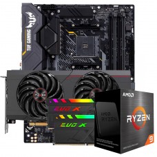 Kit Upgrade Sapphire Pulse Radeon RX 6700 XT + AMD Ryzen 9 5950X + ASUS TUF Gaming X570-Plus + Memória DDR4 16GB (2x8GB) 3600MHz