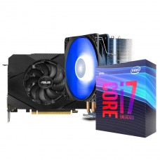 Kit Upgrade ASUS GeForce RTX 2060 OC EVO Dual + Intel Core i7 9700KF + Brinde Cooler