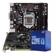 Kit Upgrade Biostar Radeon Rx 550 4GB + Intel Core i3 10105F + Biostar H410MH VER 6.0
