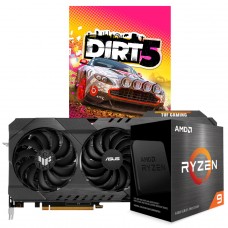Kit Upgrade Asus TUF Gaming Radeon RX 6800 XT OC + AMD Ryzen 9 5950X + Brinde Jogo Dirt 5