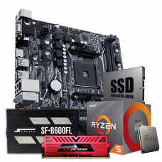 Kit Upgrade Package, AMD 3600, Asus A320, DDR4, 8GB 3000MHZ, SSD 240GB, Fonte 600W
