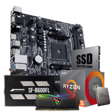 Kit Upgrade Package, AMD 3500, Asus A320, DDR4, 8GB 3000MHZ, SSD 240GB, Fonte 600W