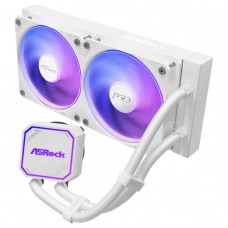 Water Cooler ASRock Pro White 240, ARGB, 240mm, Intel-AMD, PWM, Branco, 90-APRA24-WAAGA6