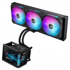 Water Cooler Asus Rog Ryuo IV SLC, 360mm, ARGB, Intel-AMD, Display Curvo AMOLED, Preto, 90RC0151-B0AAY0