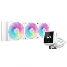 Water Cooler DeepCool Mystique 360 ARGB WH, 360mm, Display LCD, Intel-AMD, Branco, R-LX360-WHDSNMCP-G-1