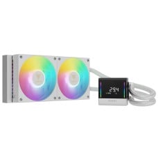 Water Cooler Gamdias Chione E4-240 V2 WH, ARGB, 240mm, Display Digital, Intel-AMD, PWM, Branco