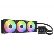 Water Cooler Gamdias Chione E4-360, ARGB, 360mm, Display Digital, Intel-AMD, PWM, Preto