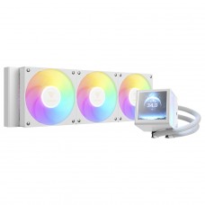 Water Cooler Gamdias Chione P5-360 WH, RGB, 360mm, Display Digital, Intel-AMD, PWM, Branco