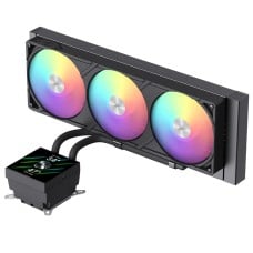 Water Cooler Gamemax Glacier 360 BK, ARGB, 360mm, Com Display LCD, Intel-AMD, Preto