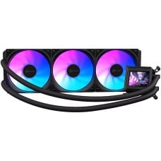 Water Cooler Kalkan Aura LCD 360, 360mm, ARGB, Com Display LCD, Intel-AMD, Preto, KLK00103
