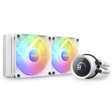 Water Cooler NZXT Kraken 240 RGB, 240mm, AIO LCD Display, White, Intel-AMD, RL-KR240-W1