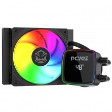 Water Cooler PCYES Duley Black Vulcan, ARGB, 120mm, Intel-AMD, Com Display, Preto, ZT07-ARGB-120B