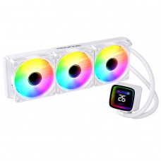Water Cooler Round5 Boreah White, ARGB, 360mm, Com Display, Intel-AMD, PWM, Branco, R5-WC-BOREAH-360W-2254